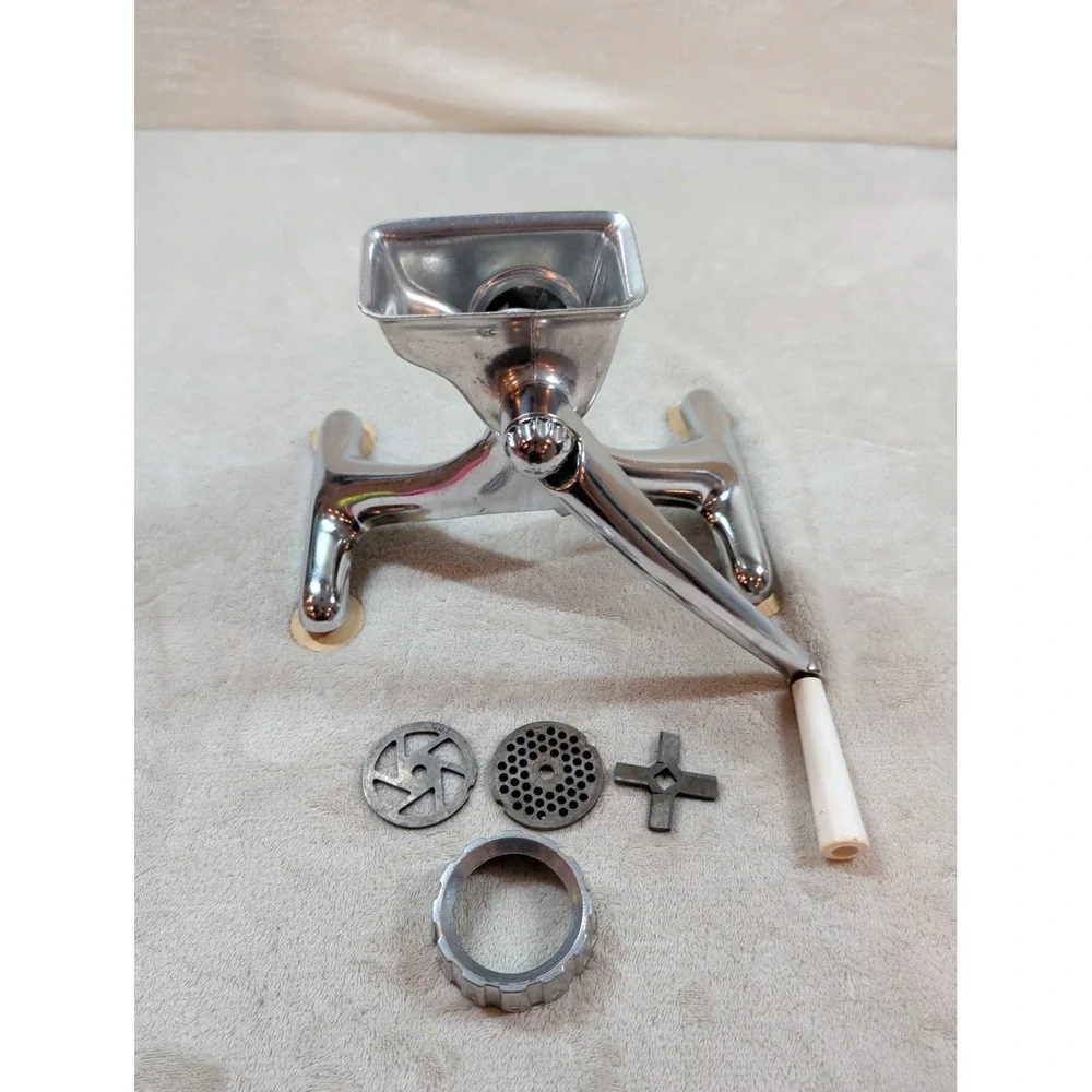 Vintage Magic Hostess Rotary Grater Meat Grinder 4‎ Drum Complete Set